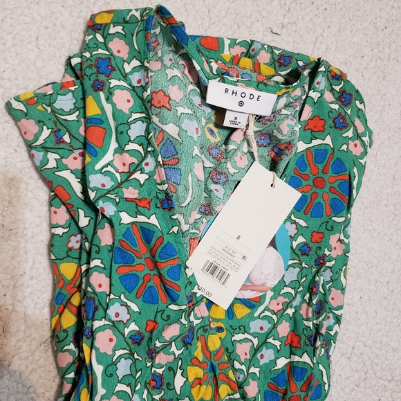 RHODE x Target Women's Zinnia Floral Print Short Sleeve Midi Dress - Picture 10 of 13